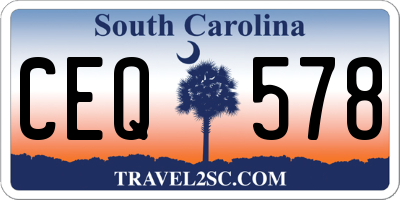 SC license plate CEQ578