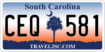 SC license plate CEQ581