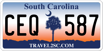 SC license plate CEQ587