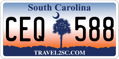 SC license plate CEQ588