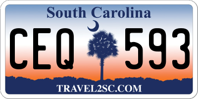 SC license plate CEQ593