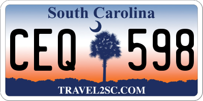 SC license plate CEQ598