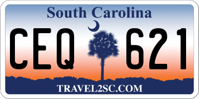 SC license plate CEQ621