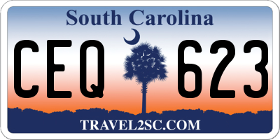 SC license plate CEQ623