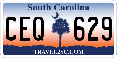 SC license plate CEQ629