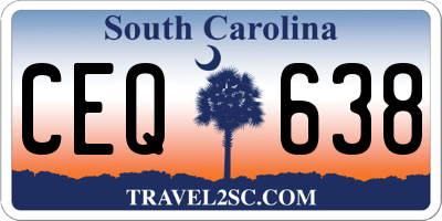 SC license plate CEQ638