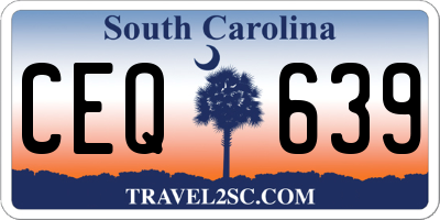 SC license plate CEQ639