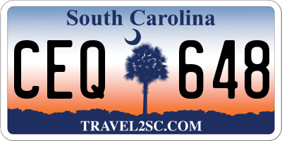 SC license plate CEQ648