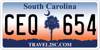 SC license plate CEQ654