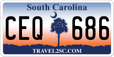 SC license plate CEQ686
