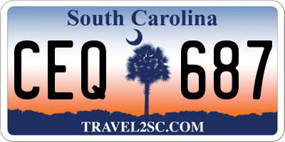 SC license plate CEQ687