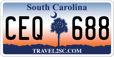 SC license plate CEQ688