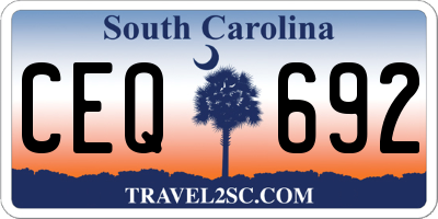 SC license plate CEQ692