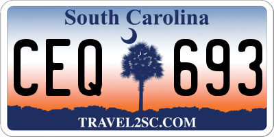 SC license plate CEQ693