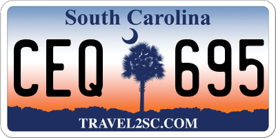 SC license plate CEQ695