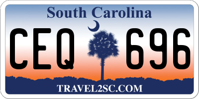 SC license plate CEQ696