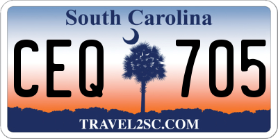 SC license plate CEQ705