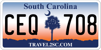 SC license plate CEQ708