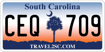 SC license plate CEQ709