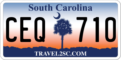 SC license plate CEQ710
