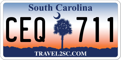 SC license plate CEQ711