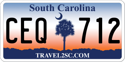 SC license plate CEQ712