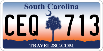 SC license plate CEQ713