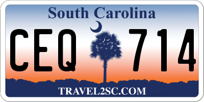 SC license plate CEQ714