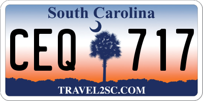 SC license plate CEQ717