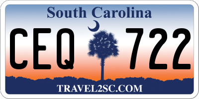 SC license plate CEQ722
