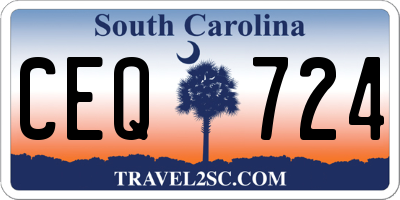 SC license plate CEQ724