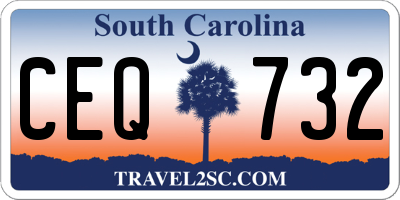 SC license plate CEQ732