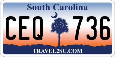 SC license plate CEQ736