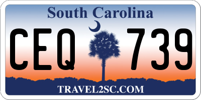 SC license plate CEQ739