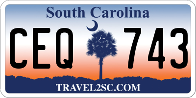 SC license plate CEQ743