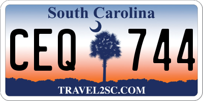 SC license plate CEQ744