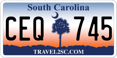 SC license plate CEQ745