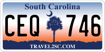 SC license plate CEQ746