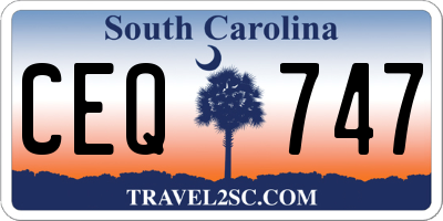 SC license plate CEQ747