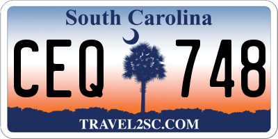 SC license plate CEQ748