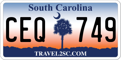 SC license plate CEQ749