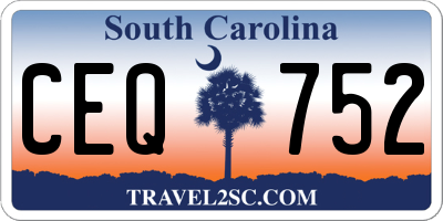 SC license plate CEQ752