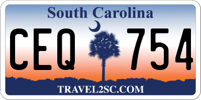 SC license plate CEQ754