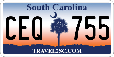 SC license plate CEQ755