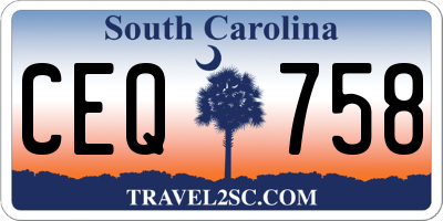 SC license plate CEQ758