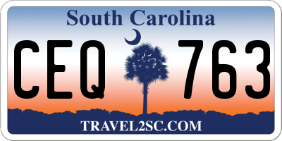 SC license plate CEQ763