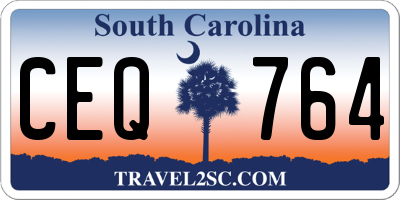SC license plate CEQ764