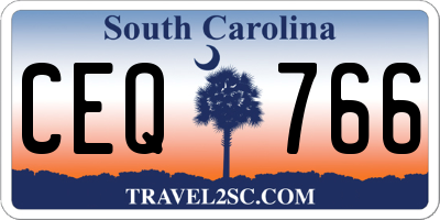 SC license plate CEQ766