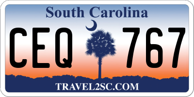 SC license plate CEQ767