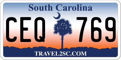 SC license plate CEQ769
